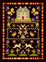 Lesley Teare Designs - Marquoir Maison de printemps (grille point de croix)