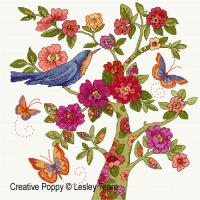 Lesley Teare - Arbre floral (grille de broderie point de croix)