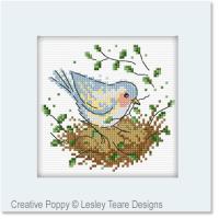 Lesley Teare - Le nid d&#039;oiseau (grille de broderie point de croix)