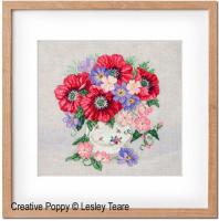 Lesley Teare - Bouquet de coquelicots (grille de broderie point de croix)