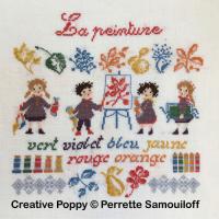 Perrette Samouiloff - La le&ccedil;on de peinture (grille point de croix)