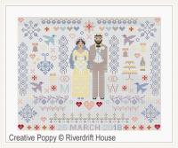 Riverdrift House - Mariage Folkies (grille de broderie point de croix)