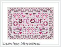 Riverdrift House - Miniature Amour (grille de broderie point de croix)