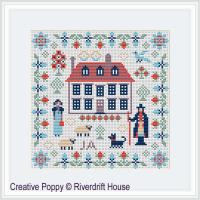 Riverdrift House - Miniature Jane Austen (grille de broderie point de croix)