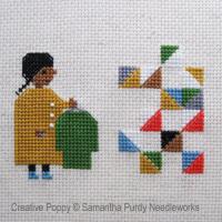 Samantha Purdy - Un quilt, &agrave; partir de vieux habits (grille de broderie point de croix)