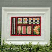 Tiny Modernist - Bento aux sushis (grille de broderie point de croix)