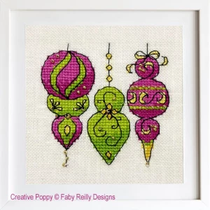 Minis Framboise et Citron vert, grille de point de croix, création Faby Reilly