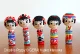 <b>5 poupées kokeshi</b><br>grille point de croix<br>création <b>Gera! Kyoko Maruoka</b>